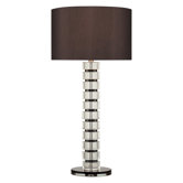 Table Lamp in Clear Crystal and Black Shade