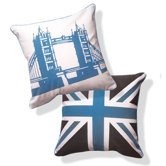 British Invasion Reversible Tower Bridge of London Pillow