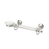 Idra Classic Style Wall Mounted Towel Bar with Soap Dish in Chrome
