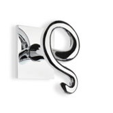 Urania Wall Mounted Double Robe Hook in Chrome