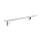 Quid Wall Mounted Satinized Glass Shelf with Holders in Chrome