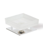 Quid Square Soap Dish with Base in Chrome