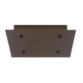 Fusion Jack Four Port Square LED Canopy in Bronze
