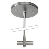 4" Single-Post Power Feed Canopy for 2-Circuit Monorail - For Use with Remote Transformers