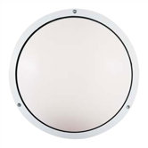 Geoform 120V Two Light Round Ring Outdoor Fluorescent Wall Sconce in White
