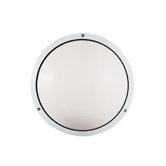 Geoform 120V Two Light Round Ring Outdoor Fluorescent Wall Sconce in Bronze