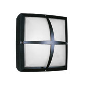Geoform Two Light Square Ring Outdoor Incandescent Wall Sconce in Black