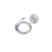 Monorail Track Light Flexible End Feed Canopy in Satin Nickel