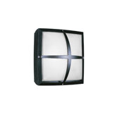 Geoform Two Light Square Cage Outdoor Wall Sconce in Bronze
