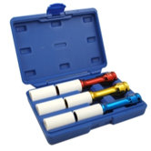 3Pc 1/2"" Dr Chrome Wheel Lug Nut Impact Socket Set