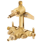 Two Handle Thermostatic Shower Valve with Ceramic Disc Volume Control