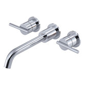 Parma Wall Mounted Bathroom Sink Faucet with Double Lever Handles