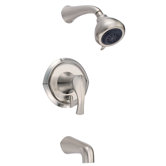 Corsair Single Handle Diverter Tub and Shower Faucet with 4" Shower Head