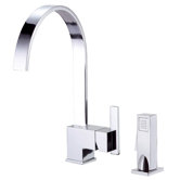 Sirius Single Handle Widespread Kitchen Faucet with Spray