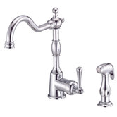 Opulence Single Handle Centerset Kitchen Faucet with Spray