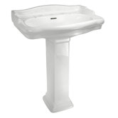 English Turn Pedestal Sink Top with 8" Centers