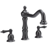 Widespread Bathroom Faucet with Double Lever Handles