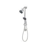 Drilless Slide Bar Volume Control Shower Faucet with Hand Shower