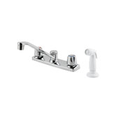 Pfirst Series Two Handle Centerset Kitchen Faucet with Side Spray