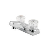 Pfirst Series Centerset Bathroom Faucet with Double Knob Handles