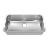 Stainless Steel Undermount Single kitchen sink in Brushed Stainless Steel