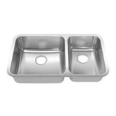 Prevoir 31.5" x 20 5/8" Double Combo Small Right Bowl Kitchen Sink