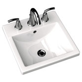 Studio Carre' Countertop Bathroom Sink with Center Hole