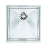Precision 16" Large Single Bowl Stainless Steel Kitchen Sink in Satin Polished