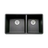 Precis Double Bowl Undermount Kitchen Sink in Anthracite