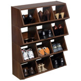 Stackable Dark Walnut Mud Bins (One Row)