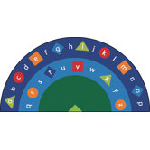 Literacy Alpha Semi-Circle Alphabet Seating Kids Rug