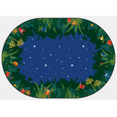 Printed Peaceful Tropical Night Kids Rug