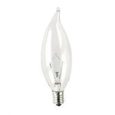 25W Krystal Touch CA8 Flame Tip Chandelier Bulb in Bright White