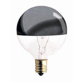 40W Half Chrome G16.5 Globe Shape Bulb