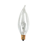 10W Candelabra Flame Tip Chandelier Bulb in Warm White