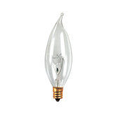 60W Incandescent Flame Tip Chandelier Bulb in Clear