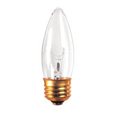 60W Incandescent Torpedo Chandelier Bulb with Medium E26 Base in Clear
