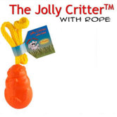 Floating Critter with Rope Dog Toy in Orange
