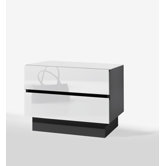 Kommode "Color" in Schwarz / Wei&szlig; mit 2 Schubk&auml;sten