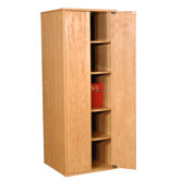 Modular Real Oak Wood Veneer Oak Panel Enclosed Storage Cabinet