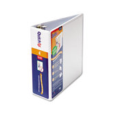 Quick Fit D-Ring View Binder, 4" Capacity, White