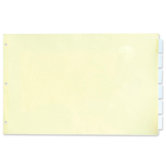 Legal-Size Index Dividers, 5-Clear Tabs, 8-1/2"x14", Manila
