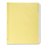 Insertable Indexes,3-Hole Punched,5-Tabs,11"x8-1/2",Clear