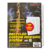 Index Dividers,Laser/Inkjet,Unpunched,5-Tab,25 Sets/PK,White