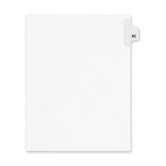 Index Dividers,Number 85,Side Tab,1/25 Cut,Letter,25/ST,WE