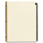 Preprinted Gold Stamped Indexes, A-Z, 11"x8-1/2", Black Leather