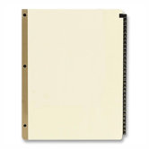 Preprinted Gold Stamped Tabs, 1-31, 11"x8-1/2", Black Leather