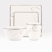 Platinum Wave Square 4 Piece Place Setting