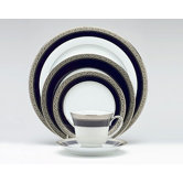 Crestwood Cobalt Platinum 20 Piece Dinnerware Set