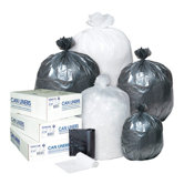 60 Gallon High Density Can Liner, 12 Micron in Clear, 25/Roll